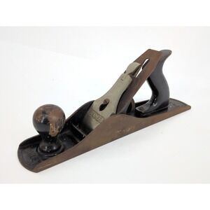 Vintage 13.5" Stanley Bailey No 5 Wood Handle Carpentry Plane Planer Made in USA
